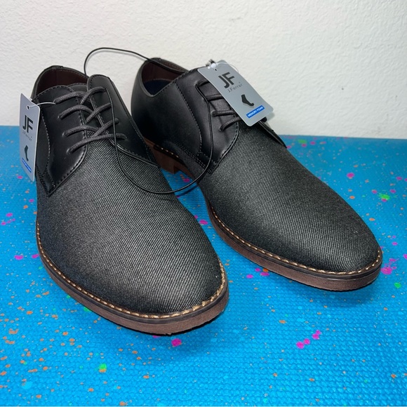 Brand new JF j.Ferrar marcus black oxford casual shoes faux leather size 11M - Picture 2 of 9